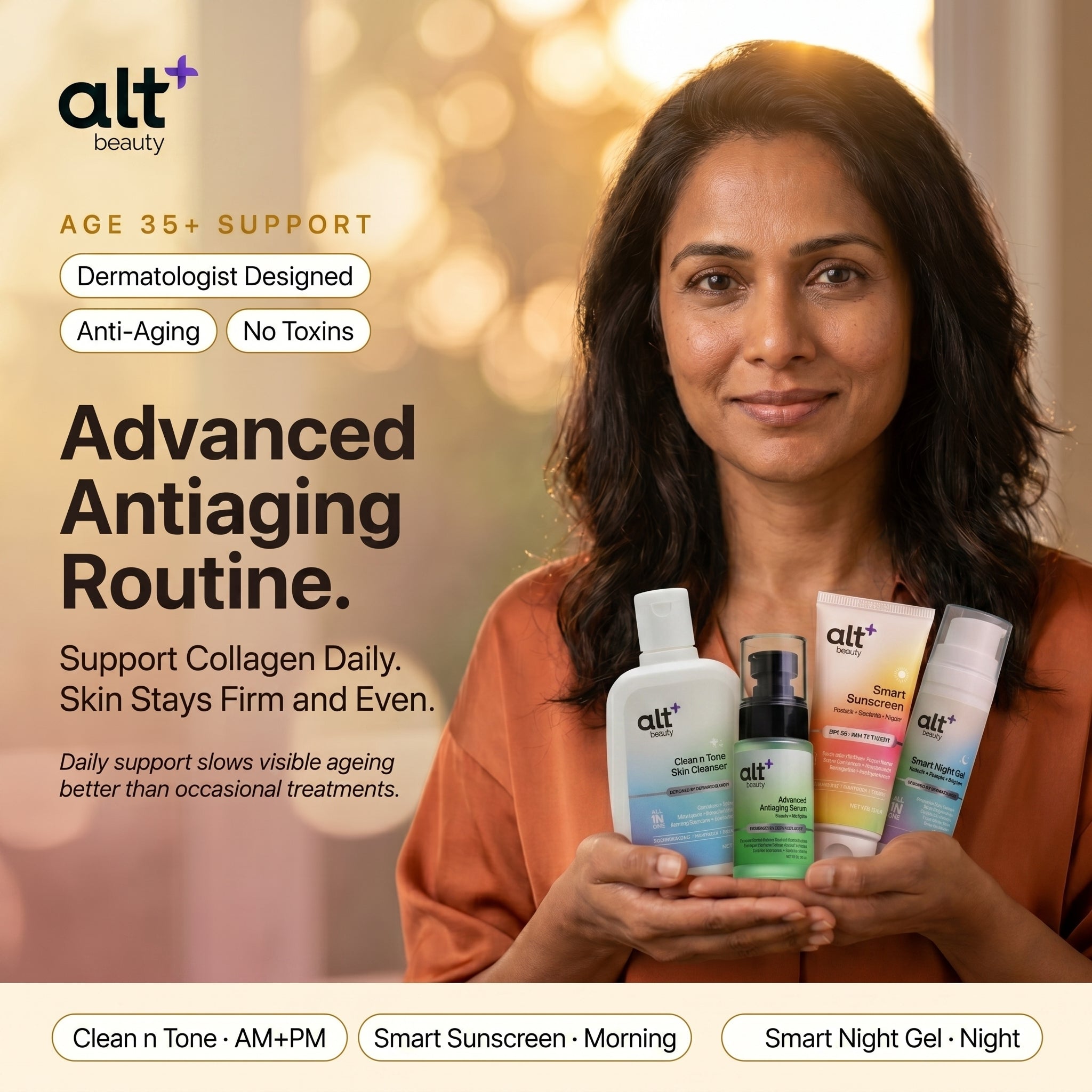 Skincare Routine for Antiaging Combo