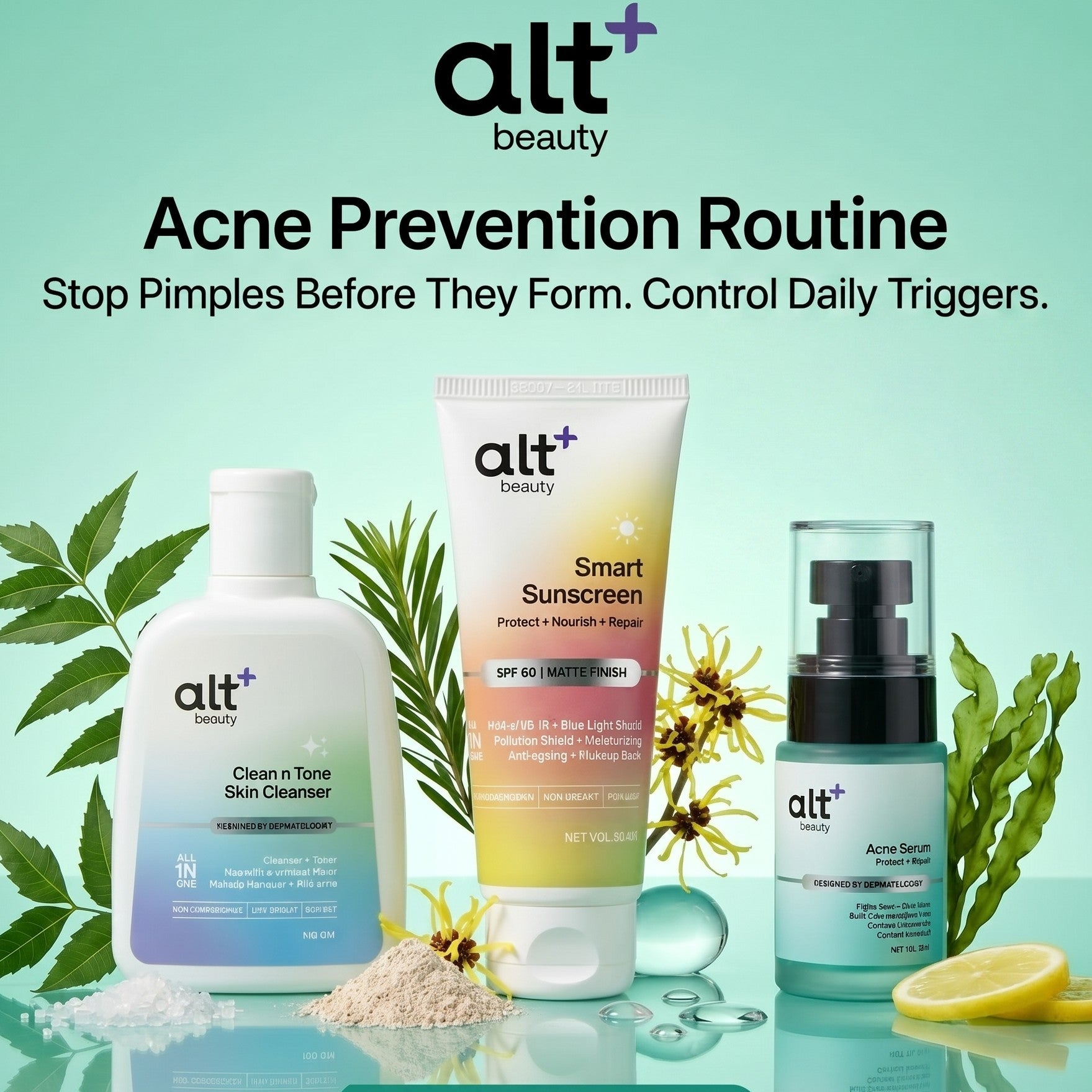 Skincare Routine for Acne Prone Skin Combo