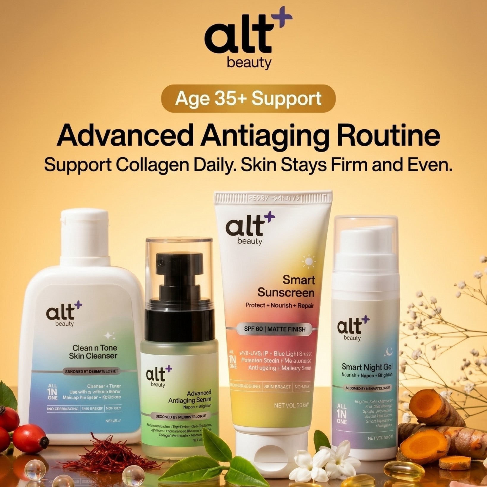 Skincare Routine for Antiaging Combo