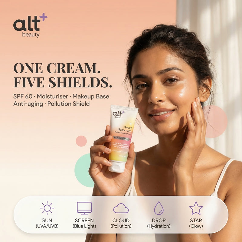 altBeauty Smart Sunscreen | SPF 60 with Vit C, Hyaluronic acid ...