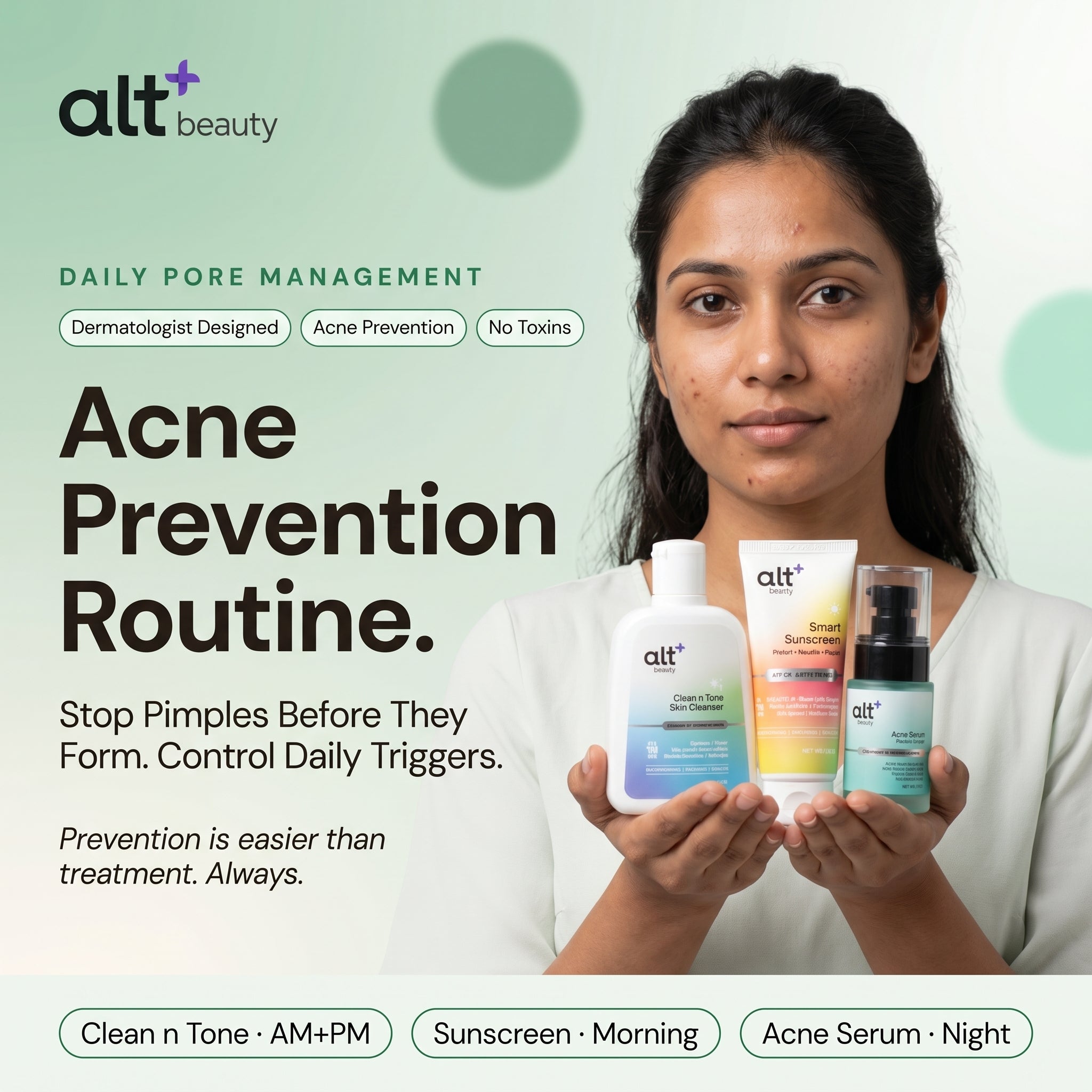 Skincare Routine for Acne Prone Skin Combo