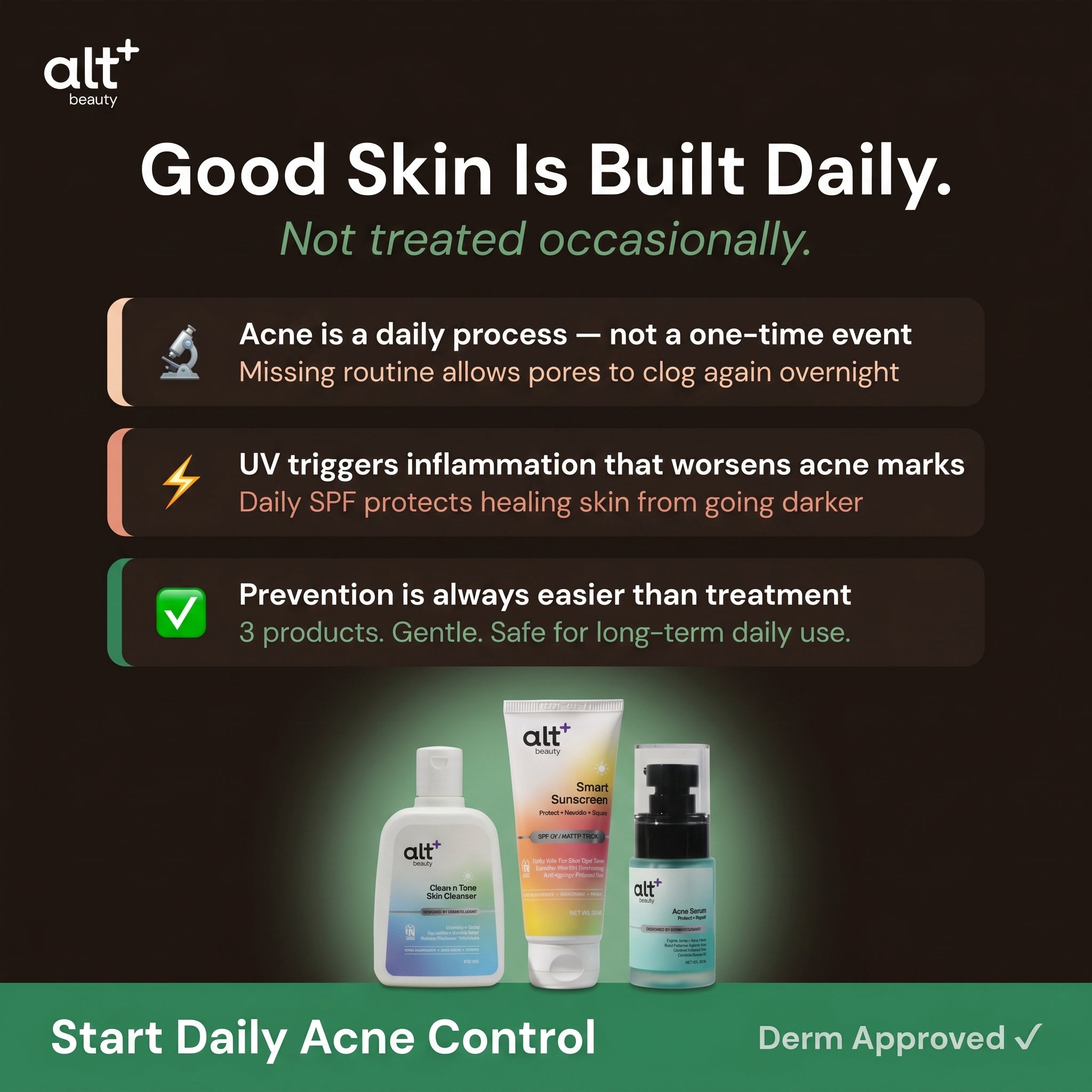 Skincare Routine for Acne Prone Skin Combo